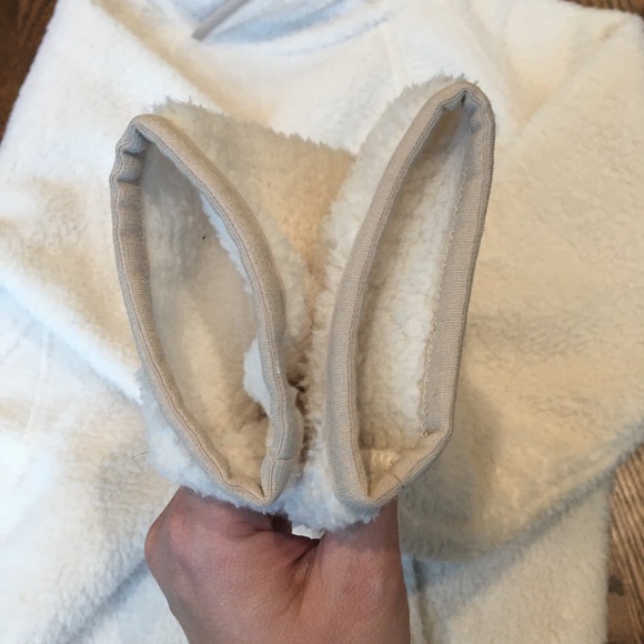 The North Face Sherpa Fleece Hooded Pullover Cream - Picture 4 of 6